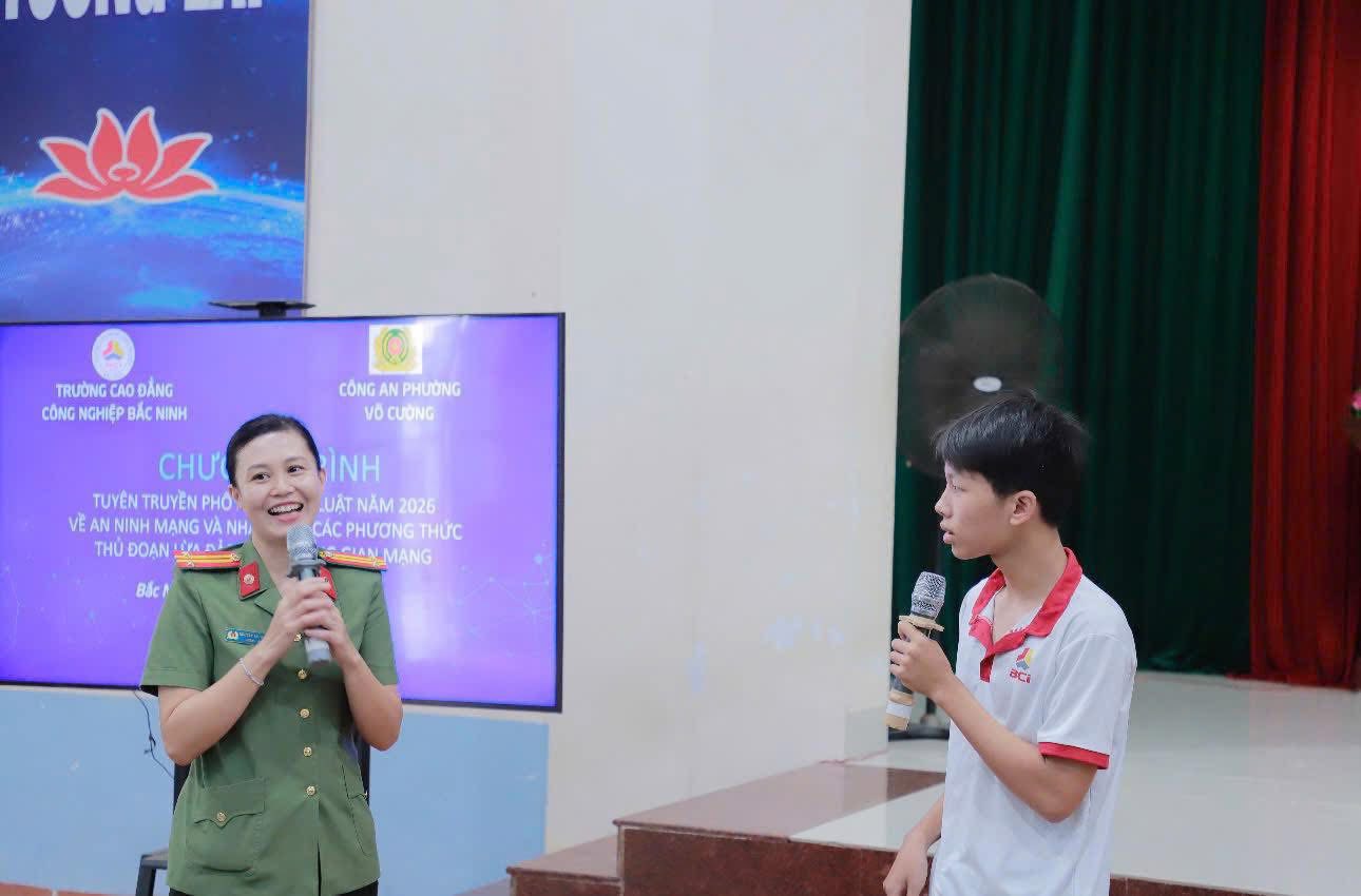 BCI PHỐI HỢP VỚI CÔNG AN PHƯỜNG VÕ CƯỜNG: TUYÊN TRUYỀN PHÁP LUẬT VỀ AN NINH MẠNG VÀ NHẬN DIỆN THỦ ĐOẠN LỪA ĐẢO TRỰC TUYẾN NĂM 2026