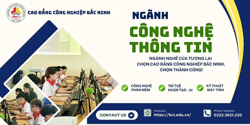 NGÀNH CÔNG NGHỆ THÔNG TIN (Ứng dụng phần mềm& kỹ thuật máy tính, Trí tuệ nhân tạo AI)